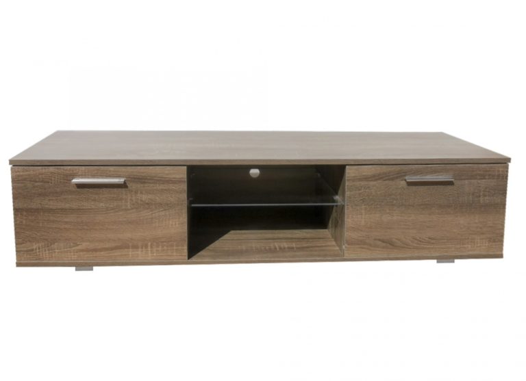 TV-Schrank Kommode Tenues - Medienmöbel - mit Beleuchtung - 140 cm breit - dunkelbraun