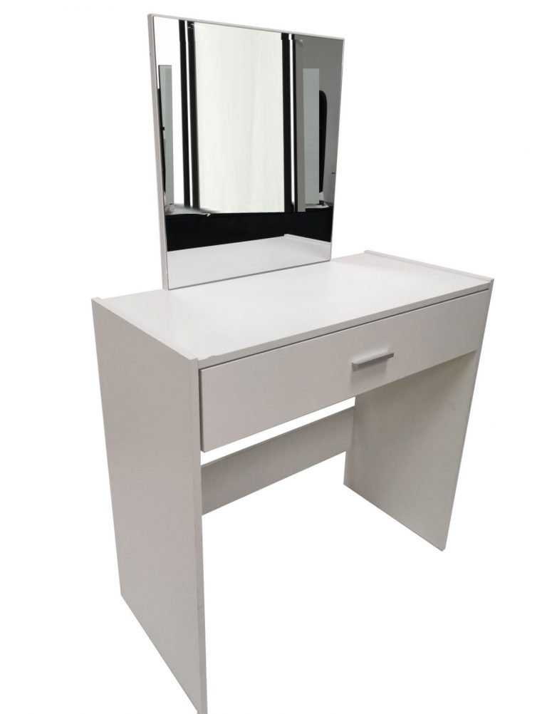 Schminktisch Make-up Make-up Tisch mit Spiegel und weißen Schublade