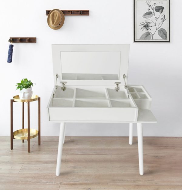   Schminktisch Schminktisch Schminktisch Schreibtisch mit Klappspiegel 90 cm breit