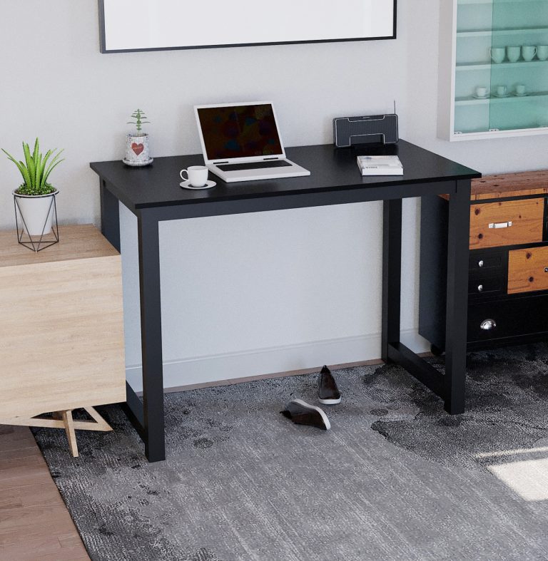 Schreibtischtisch - Küchentisch - 110 cm breit - schwarz - alternatives Bild