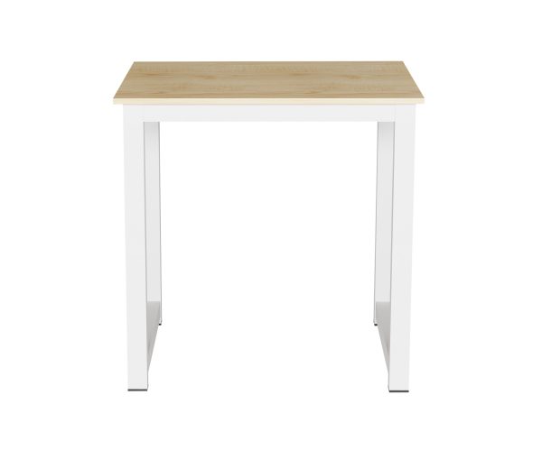   Küchentisch – Schreibtischtisch – 75 cm x 75 cm – weiß braun