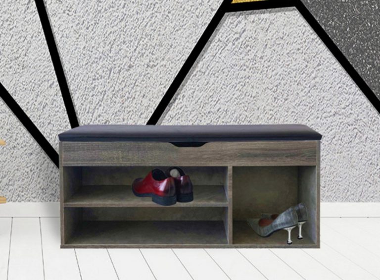 Schuhschrank Flurbank mit Stauraum - Schuhregal - mit Sitzkissen - alternatives Bild