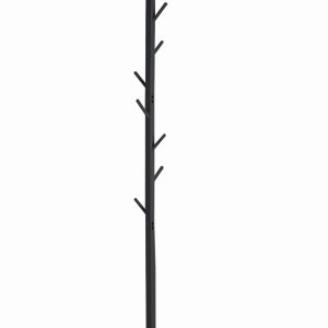Standgarderobe Holz - Baumgarderobe 8 Haken - 176 cm hoch - schwarz
