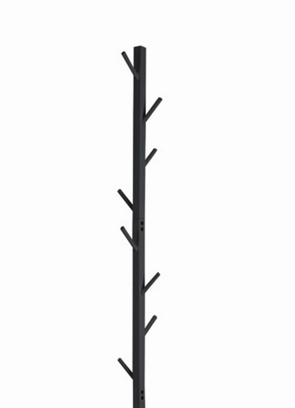   Standgarderobe Holz – Baumgarderobe 8 Haken – 176 cm hoch – schwarz