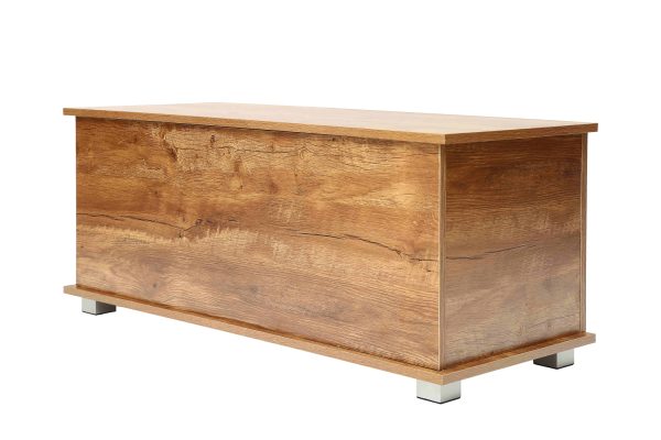   Aufbewahrungsbox – Spielzeugkiste – Deckenkiste – 100 cm breit – vintage braun