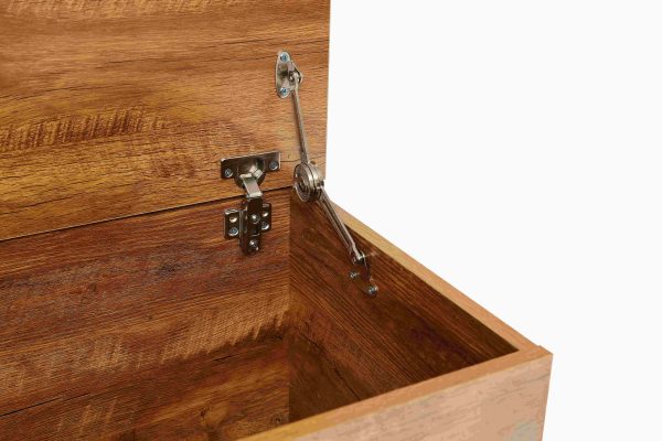   Aufbewahrungsbox – Spielzeugkiste – Deckenkiste – 100 cm breit – vintage braun