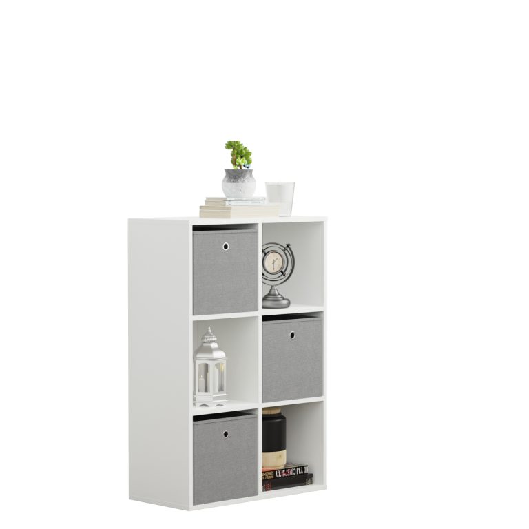VDD –  Wandschränke – Wandschränke Wohnzimmer – 6 Fächer – Weiß