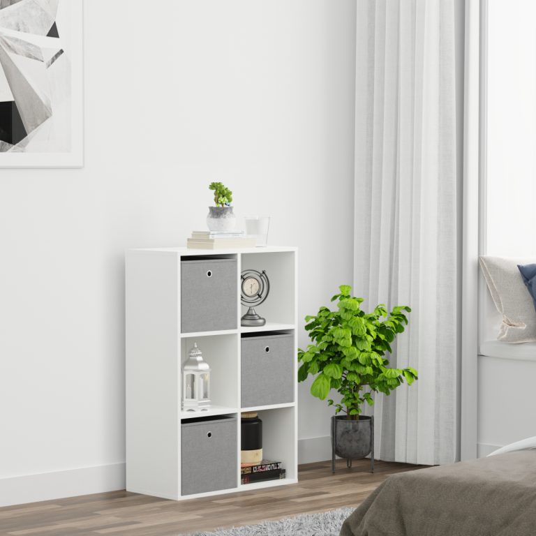 VDD –  Wandschränke – Wandschränke Wohnzimmer – 6 Fächer – Weiß - alternatives Bild