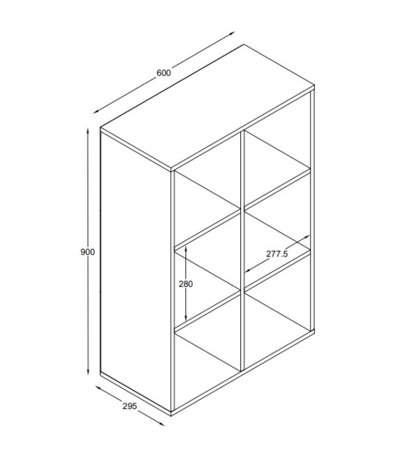   VDD –  Wandschränke – Wandschränke Wohnzimmer – 6 Fächer – Weiß