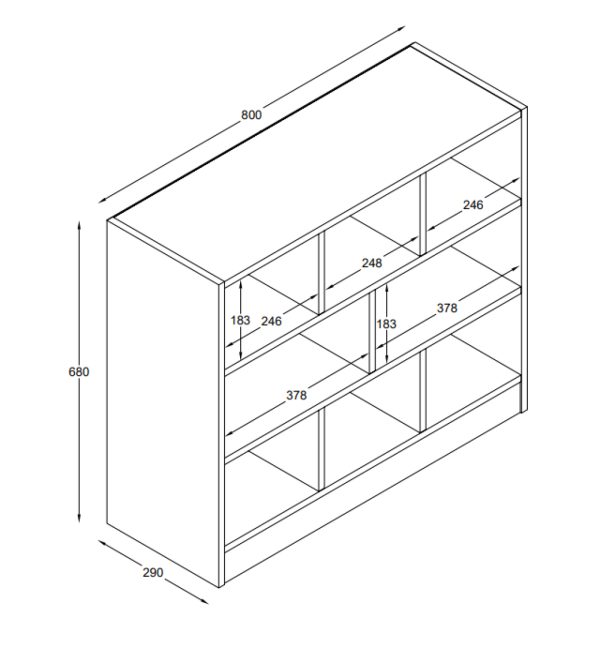 VDD – Wandschränke – Wandschränke Wohnzimmer – 8 Fächer – Weiß - VDD World DE
