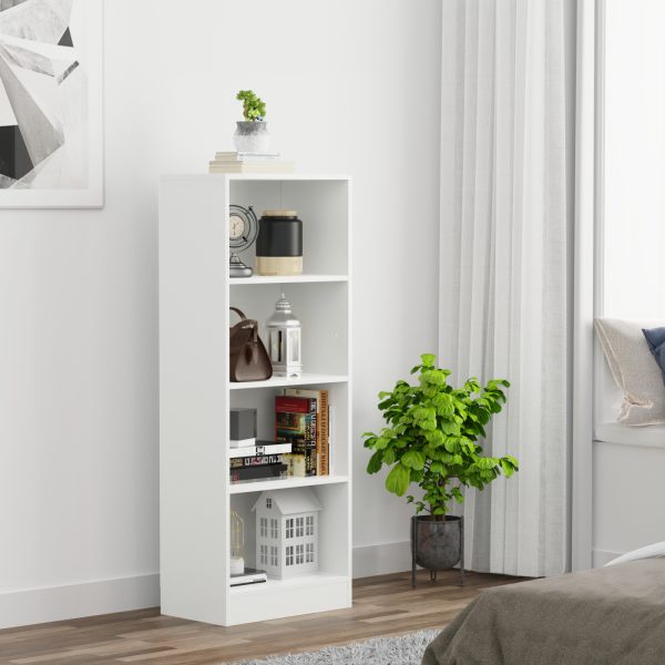   VDD – Fachschrank – Offener Fachschrank – Wandschrank – Fachschrank Weiß – 50x30x130 cm