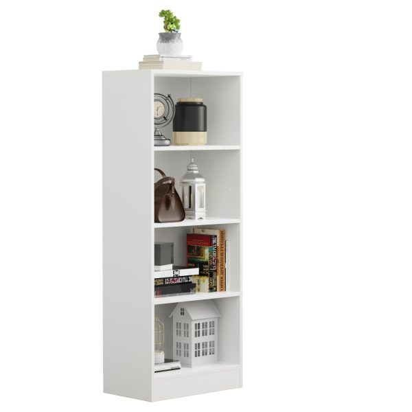   VDD – Fachschrank – Offener Fachschrank – Wandschrank – Fachschrank Weiß – 50x30x130 cm
