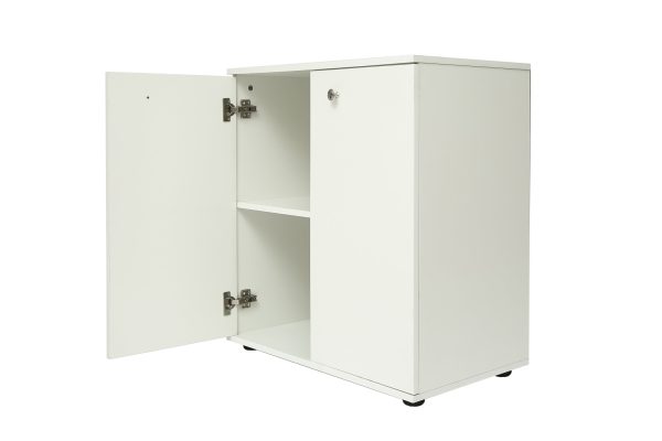   Aktenschrank Vandol mini weiß 74 cm hoch