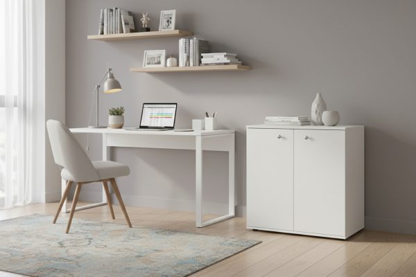   Aktenschrank Vandol mini weiß 74 cm hoch