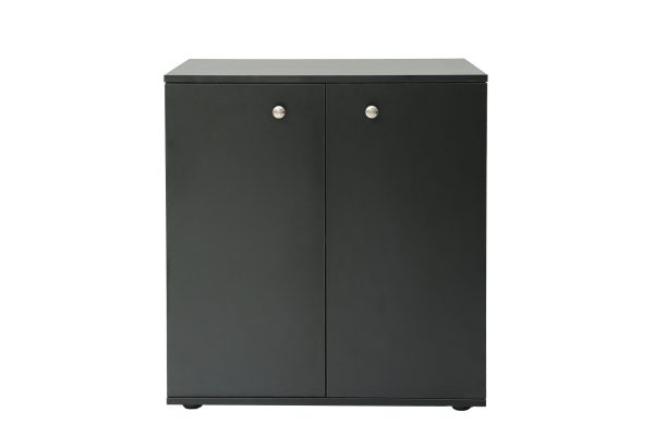   VDD – Aktenschrank Sideboard – multifunktionaler Aufbewahrungsschrank – schwarz