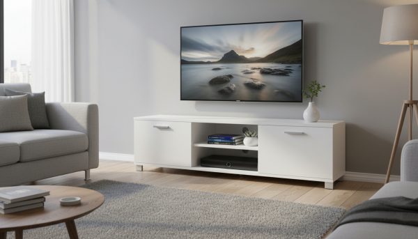   TV-Schrank TV-Schrank Tenus inkl. LED Korpus weiß Front weiß hochglanz
