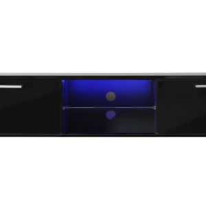 TV-Schrank - Sideboard - LED-Beleuchtung - 140 cm breit - schwarz