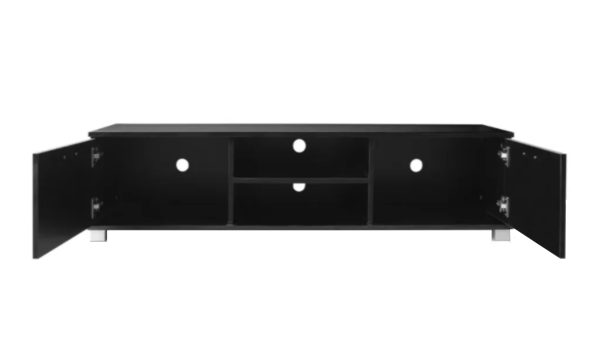  TV-Schrank – Sideboard – LED-Beleuchtung – 140 cm breit – schwarz
