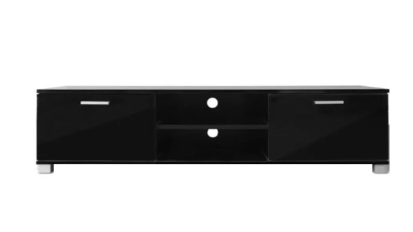   TV-Schrank – Sideboard – LED-Beleuchtung – 140 cm breit – schwarz
