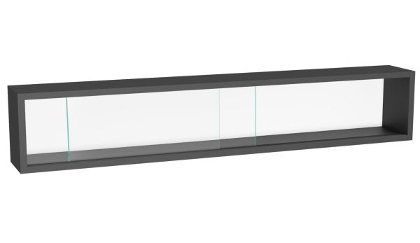   VDD Vitrine stehend hängend Wandvitrine – Schiebetüren – 95 x 18 x 12 cm