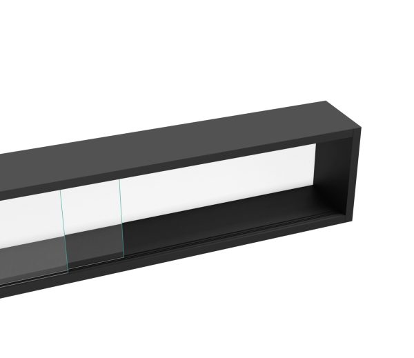   VDD Vitrine stehend hängend Wandvitrine – Schiebetüren – 95 x 18 x 12 cm