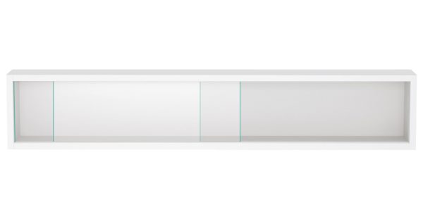   VDD Vitrine stehend hängend Wandvitrine – Schiebetüren – 95 x 18 x 12 cm
