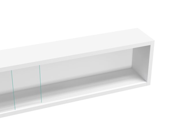   VDD Vitrine stehend hängend Wandvitrine – Schiebetüren – 95 x 18 x 12 cm