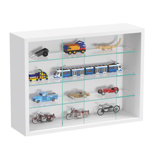   VDD Vitrine stehend Hängevitrine – Schiebetüren – 50 x 40 x 13 cm