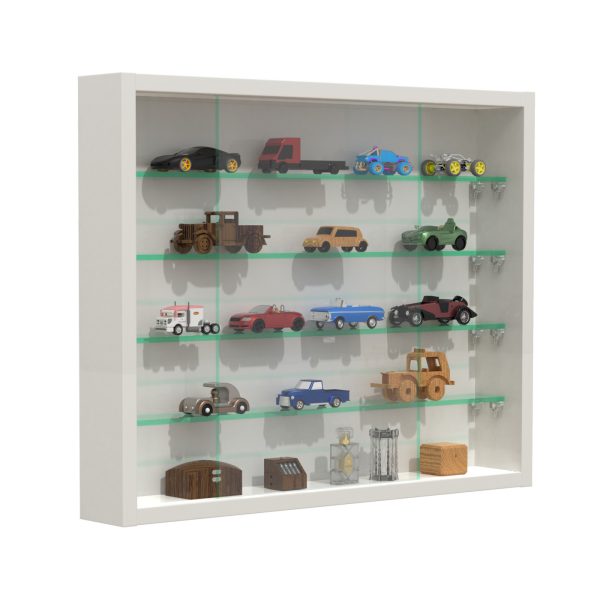   VDD Vitrine stehend Hängevitrine – Glasböden 50 cm breit x 4,5 tief – Schiebetüren