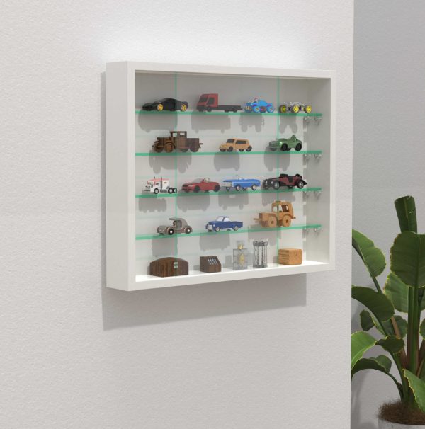   VDD Vitrine stehend Hängevitrine – Glasböden 50 cm breit x 4,5 tief – Schiebetüren