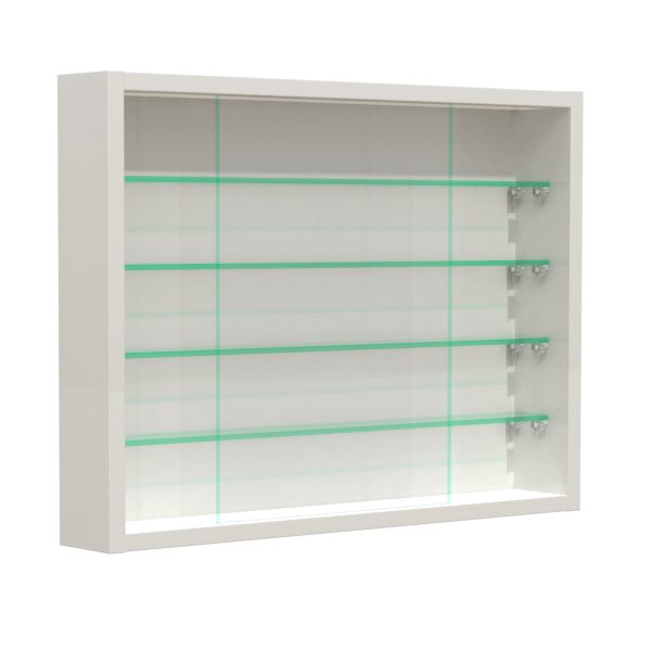   VDD Vitrine stehend Hängevitrine – Glasböden 50 cm breit x 4,5 tief – Schiebetüren