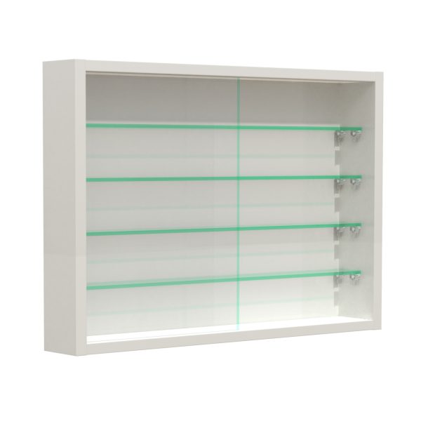   VDD Vitrine stehend Hängevitrine – Glasböden 50 cm breit x 4,5 tief – Schiebetüren