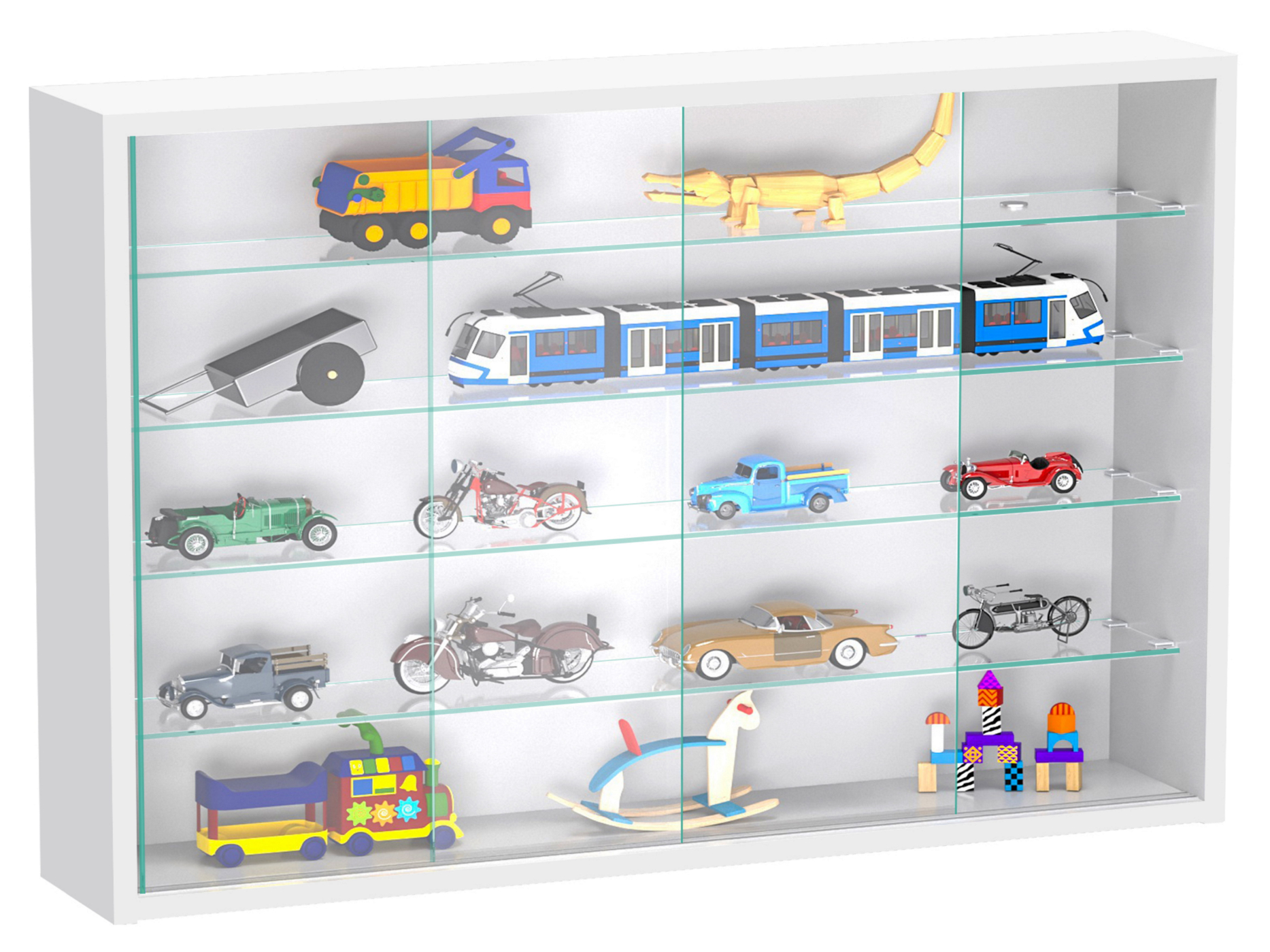 VDD Vitrine stehend Hängevitrine - Schiebetüren - 75 x 55 x 12 cm