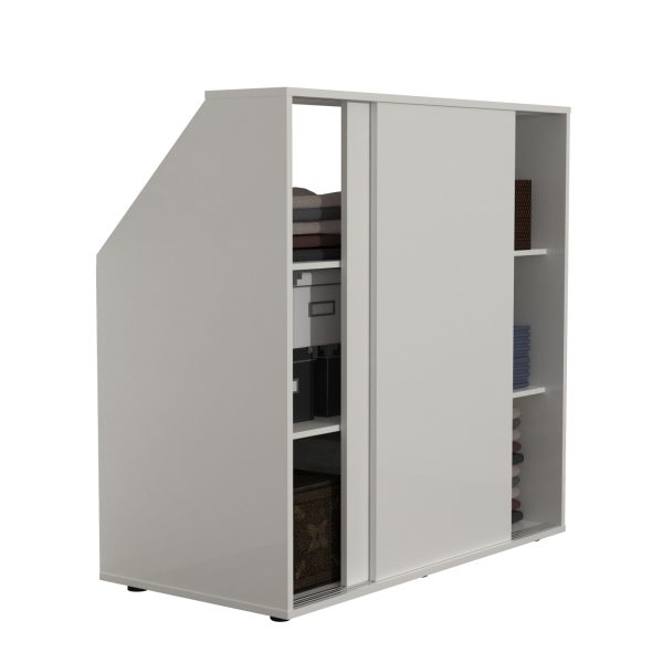   Kleiderschrank mit schräger Wand im Dachgeschoss-Schlafzimmer – Schrank für schräge Wände