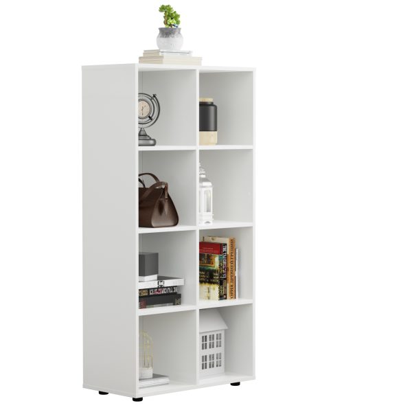   Fächerschrank Vakkie 8 offene Fächer Aufbewahrungsschrank – Bücherregal – Wandschrank – weiß