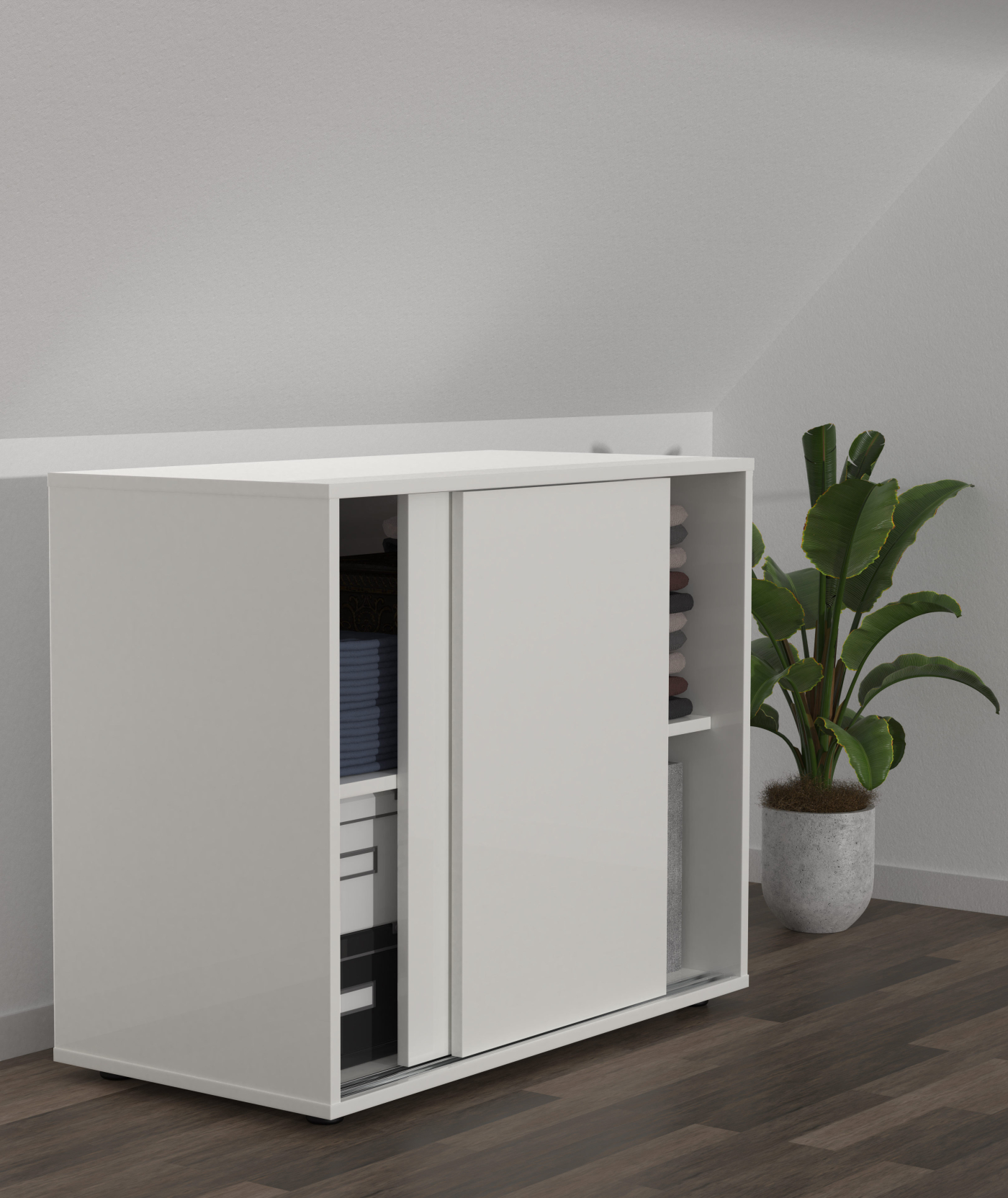 VDD – Wandschrank – Wandschrank – Aktenschrank – Wandschrank weiß – Aktenschrank – Aktenschrank weiß - alternatives Bild