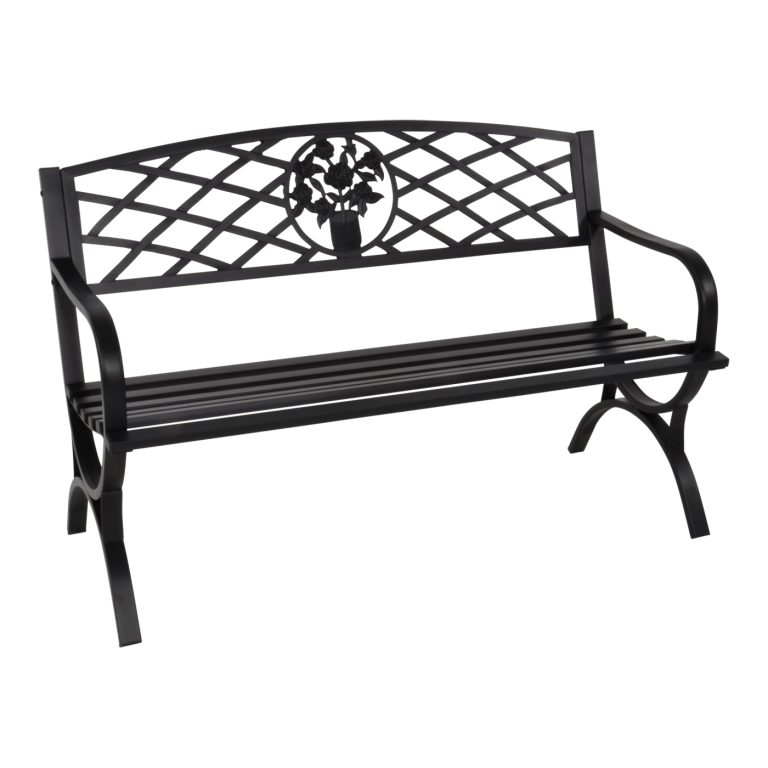 VDD - Gartenbank - schwarz - 2 Personen - 60x127x85