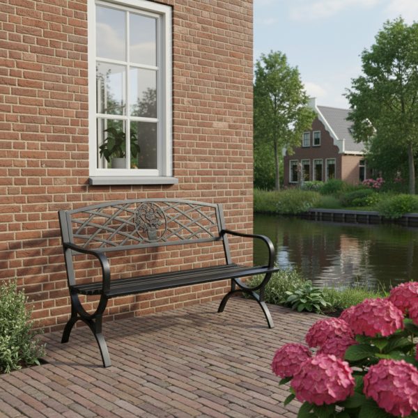   VDD – Gartenbank – schwarz – 2 Personen – 60x127x85