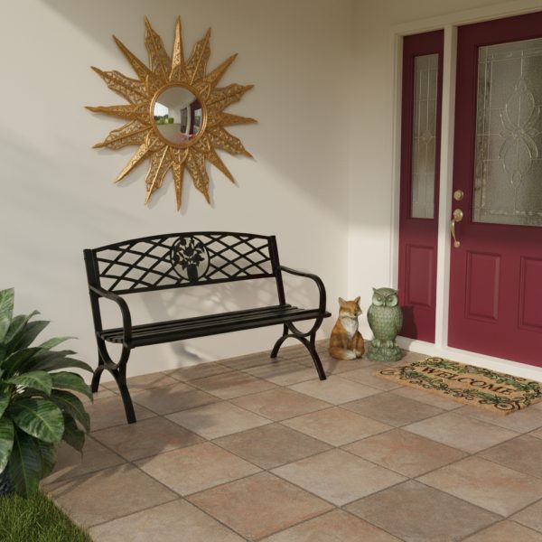   VDD – Gartenbank – schwarz – 2 Personen – 60x127x85