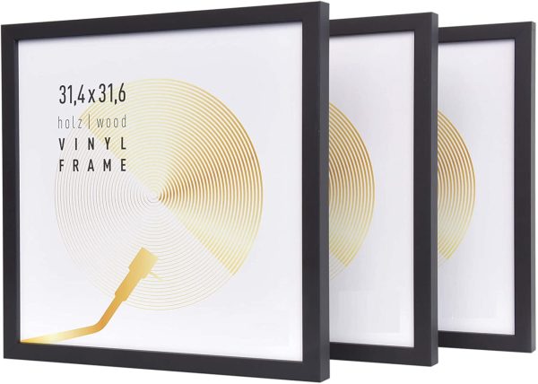   LP Vinyl Fotorahmen – schwarzer Fotorahmen