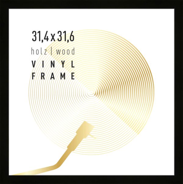   LP Vinyl Fotorahmen – schwarzer Fotorahmen