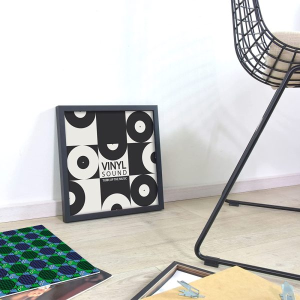   LP Vinyl Fotorahmen – schwarzer Fotorahmen