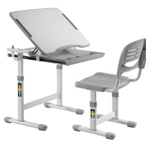 Kinderschreibtisch Zeichentisch mit Schreibtischstuhl - ergonomisch höhenverstellbar - Schulbank