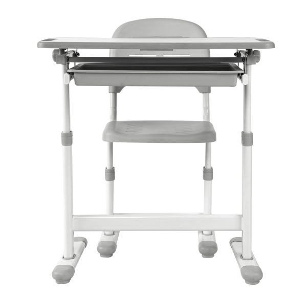   Kinderschreibtisch Zeichentisch mit Schreibtischstuhl – ergonomisch höhenverstellbar – Schulbank