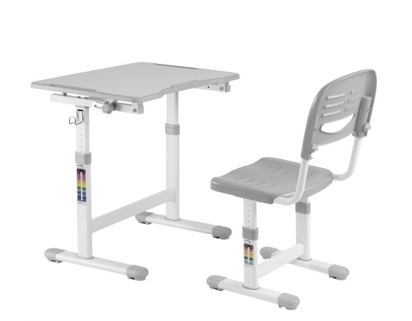   Schreibtisch mit Schreibtischstuhl Kinder – Zeichentisch – ergonomisch höhenverstellbar