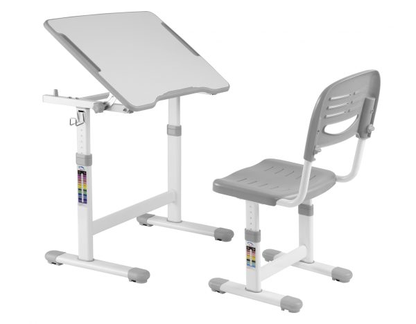   Schreibtisch mit Schreibtischstuhl Kinder – Zeichentisch – ergonomisch höhenverstellbar