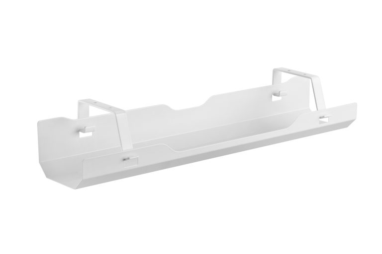 Kabelkanal für Untertisch - 60 cm breit - weiß