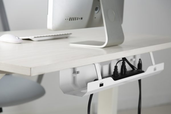   Kabelkanal für Untertisch – 60 cm breit – weiß
