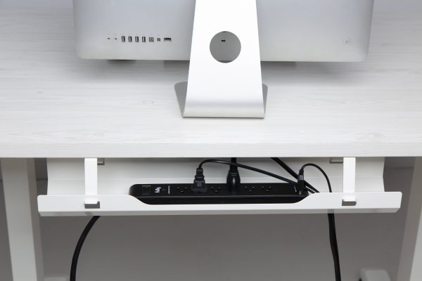   Kabelkanal für Untertisch – 60 cm breit – weiß
