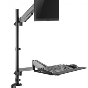 Sitz-Steh-Arbeitsplatz - Monitorhalterung Tastatur Tischhalterung - Arbeitsplatzrechner